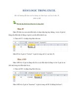 Hàm logic trong excel 