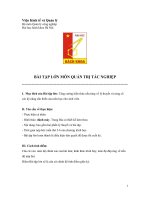 Bài tập lớn môn quản trị tác nghiệp