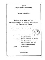 Nghiên cứu đặc điểm thực vật, đặc điểm giải phẫu và tác dụng kháng khuẩn của cây xuân hoa lá hoa