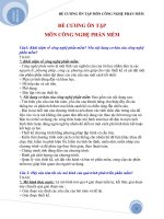 ĐỀ CƯƠNG ÔN TẬP MÔN CÔNG NGHỆ PHẦN MỀM