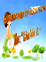 Bài giảng điện tử mầm non lớp Chồi đề tài Thơ Làm bác sỹ