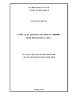 Chiến lược kinh doanh công ty cổ phần dược phẩm trung ương i 