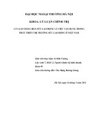 Lý luận hàng hoá sức lao động và việc vận dụng trong phát triển thị trường sức lao động ở việt nam