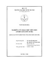 Nghiên cứu bào chế viên nén atorvastatin 10 mg
