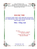 vận dụng kiến thức liên môn anh sử tin địa văn mỹ thuật vào việ xây dựng cuốn cẩm nang các lễ hội lớn trên thế giới