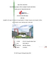 nghiên cứu quản trị xuất nhập khẩu và thực trạng xuất khẩu nông sản ở việt nam 5 tháng đầu năm 2015