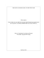Thay đổi cơ cấu một số ngành nhờ tham gia mạng sản xuất quốc tế   kinh nghiệm một số nước đông á