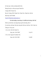 vận dụng kiến thức liên môn giải quyết tình huống tình huống giao thông và ô nhiễm môi trường ở hà nội