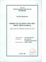 Nghiên cứu xây dựng công thức thuốc tiêm vitamin k