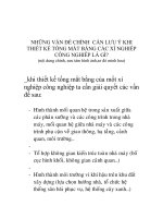 NHỮNG VẤN ĐỀ CHÍNH  CẤN LƯU Ý KHI THIẾT KẾ TỔNG MẲT BẰNG CÁC XÍ NGHIỂP CÔNG NGHIÊP