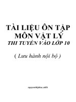 tài liệu  ôn thi vào lớp 10 môn vật lý