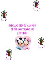 Bài giảng điện tử mầm non lớp Chồi đề tài âm nhạc Hoa trường em