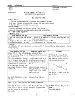 GIÁO ÁN HÌNH HỌC 7 HKI 3 CÔT CHUẨN KTKN 2015