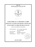 Đánh giá hiệu qua các biện pháp can thiệp nhằm nâng cao chất lượng kê đơn và hướng dẫn sử dụng thuốc tại bệnh viện phụ sản hà nội