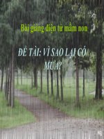 Bài giảng điện tử mầm non lớp Chồi đề tài Vì sao có mưa