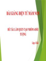 Bài giảng điện tử mầm non lớp Chồi đề tài Làm quen tạo nhóm 6 đối tượng