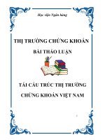 tái cấu trúc thị tường chứng khoán việt nam