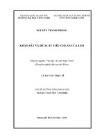 Khảo sát và đề xuất các tiêu chuẩn của LED 