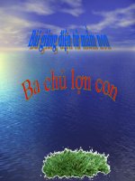 Bài giảng điện tử mầm non lớp Chồi đề tài Ba con lợn con