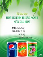 Phân tích môi trường ngành nước giải khát