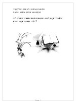 SKKN tổ chức trò chơi trong giờ học toán cho học sinh lớp 2