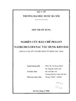 Nghiên cứu bào chế pellet natri diclofenac tác dụng kéo dài