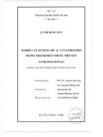 Nghiên cứu sử dụng HP   bêta  cyclodextrin trong thành phần thuốc nhỏ mắt natridiclofenac