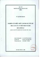 Nghiên cứu điều chế và đánh giá tốc độ hòa tan của vi tiểu phân natri diclofenac