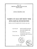 Nghiên cứu bào chế thuốc tiêm đông khô an pha   chymotrypsin