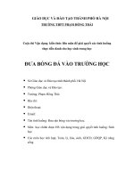Vận dụng  kiến thức liên môn để giải quyết các tình huống thực tiễn dành cho học sinh trung học đua bóng đá vào trường học
