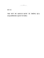 thu hút khách du lịch thông qua loại hình du lịch văn hóa
