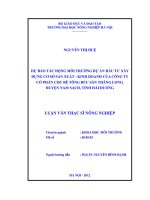 dự báo tác động môi trường dự án đầu tư xây dựng cơ sở sản xuất kinh doanh của công ty cổ phần cọc bê tông đúc sẵn thăng long, huyện nam sách, tỉnh hải dương
