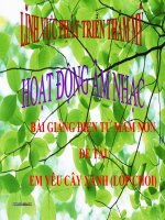 Bài giảng điện tử mầm non lớp Chồi đề tài Em yêu cây xanh