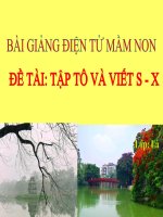 Bài giảng điện tử mầm non lớp Lá đề tài Tập tô và viết S  X