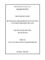 Kế toán quản trị chi phí sản xuất tại công ty cổ phần procimex việt nam