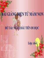 Bài giảng điện tử mầm non lớp Chồi đề tài Ngày đầu tiên đi học