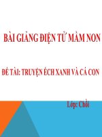 Bài giảng điện tử mầm non lớp Chồi đề tài Truyện Ếch xanh và cá con