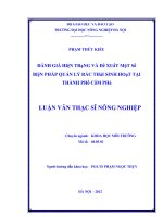 ĐÁNH GIÁ HIệN TRạNG và đề XUấT một số BIệN PHÁP QUẢN lý rác THảI SINH HOạT tại THÀNH PHố cẩm PHả
