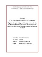 Nghiên cứu sự tác động của năng lực trí tuệ xúc cảm tới khả năng thích ứng với sự thay đổi của nhân viên  nghiên cứu điển hình ở xí nghiệp thương mại mặt đất nội bài