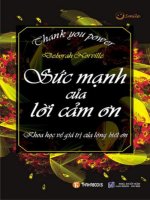 Sức mạnh của lời cảm ơn