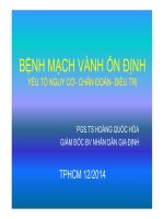 BỆNH MẠCH VÀNH mạn ổn ĐỊNH 