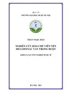 Nghiên cứu bào chế viên nén diclofenac tan trong ruột