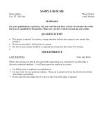 các mẫu viết cv tiếng anh