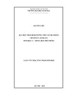 Dạy học theo hướng tiếp cận hệ thống chương IV sinh sản, sinh học 11 trung học phổ thông 