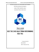 xúc tác cho quá trình refroming xúc tác 