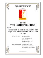 NGHIÊN cứu GIẢI PHÁP PHẦN CỨNG TIẾT KIỆM NĂNG LƯỢNG TRONG TRUNG tâm dữ LIỆU 