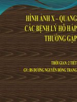 HÌNH ẢNH XQ các BỆNH lý hô hấp THƯỜNG gặp 