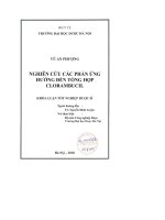 Nghiên cứu các phản ứng hướng đến tổng hợp clorambucil