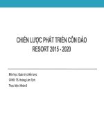 Thuyết trình CHIẾN lược PHÁT TRIỂN côn đảo RESORT 2015 2020 