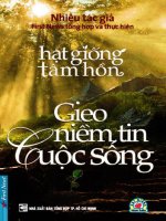 Hạt giống tâm hồn   gieo niềm tin cuộc sống